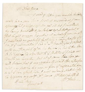 HOWE, WILLIAM. Two Autograph Letters Signed, WHowe or Wm:Howe, to General [Alexander] Ross or Dear George.